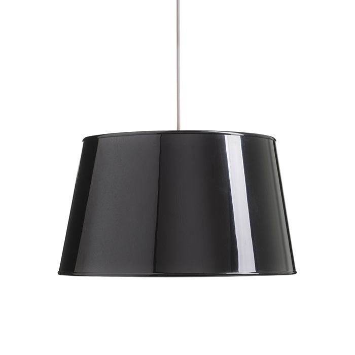 Abajur decorativ negru cu interior auriu, care poate fi combinat cu un set pandantiv sau cu soclu, RIDICK lucios folie aurie max. 20W