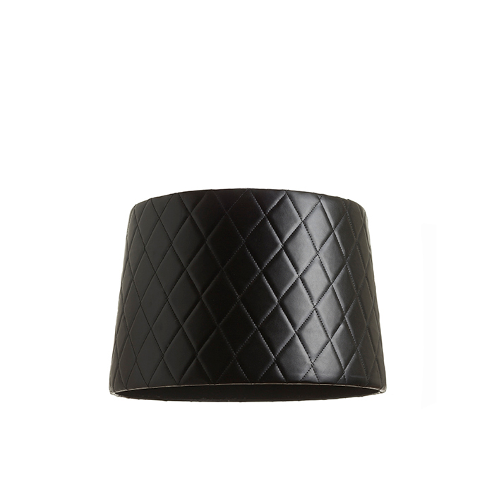 Abajur matlasat imitaţie de piele neagra, BEAT 38 suspendat negru max. 15W