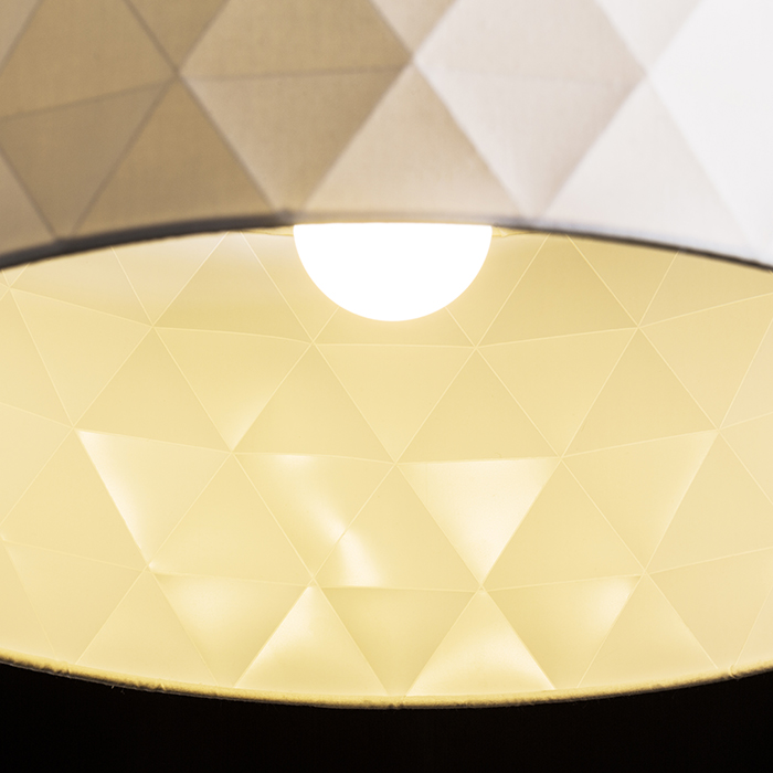 Abajur textil cu suprafață 3D geometrică JAKARANDA 40, alb, max., 28W