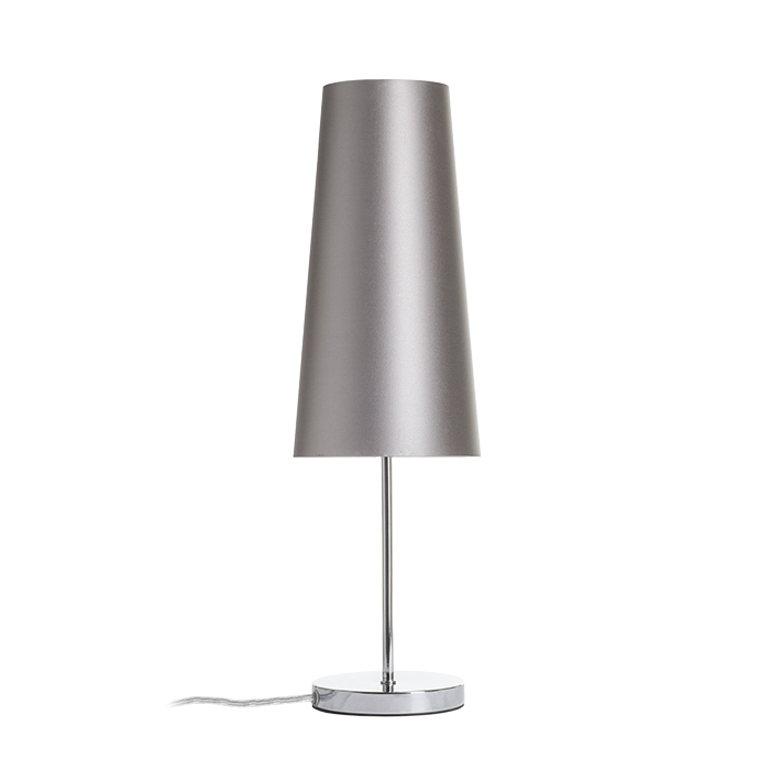 Abajur textil pentru dulie E27, CONNY 15/30 de masă Monaco porumbei gri/argintiu PVC max. 23W