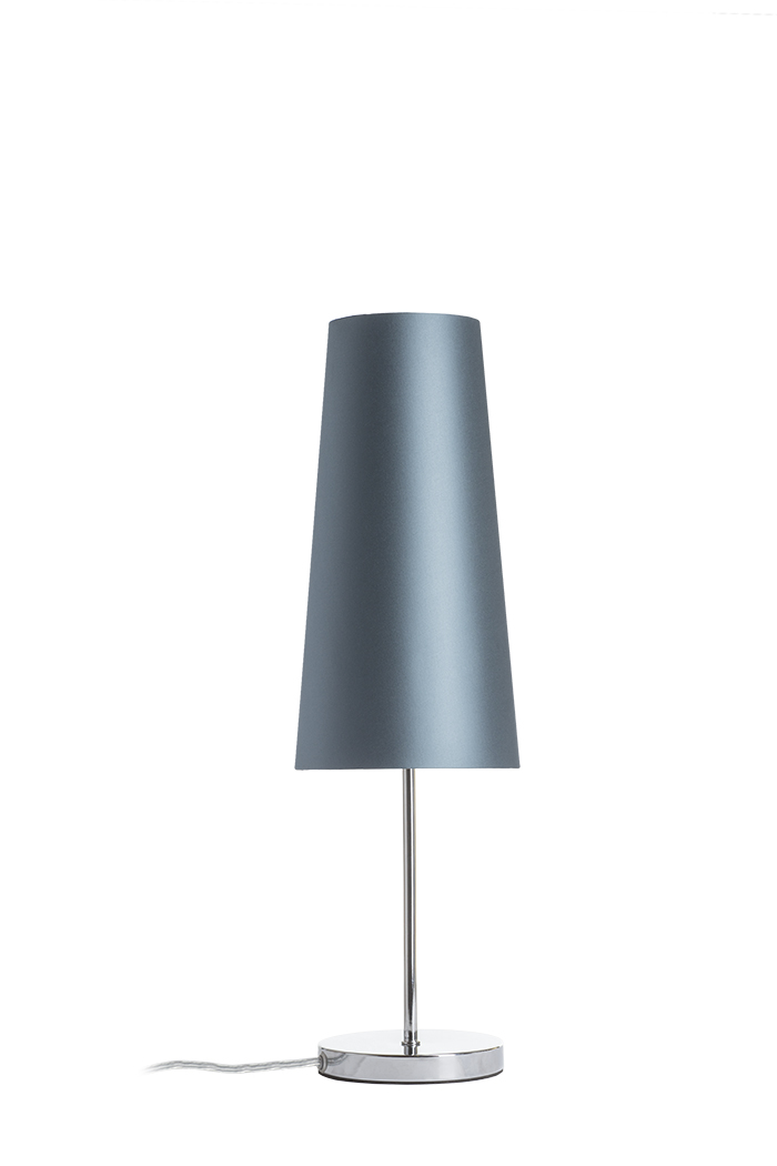 Abajur textil pentru dulie E27, CONNY 15/30 de masă Monaco petrol/argintiu PVC max. 23W