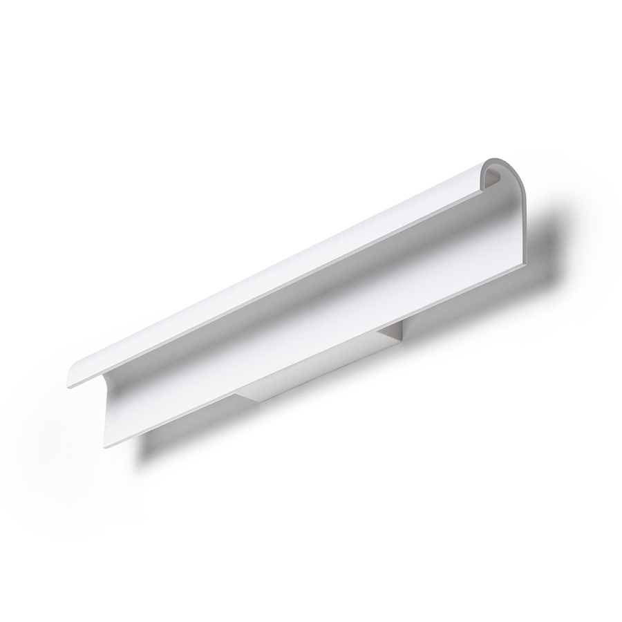 Aplica de baie din aluminiu solid lacuit cu LED incorporat in forma de unda, MARAIS 53 de perete alb 230V 18W IP44 3000K