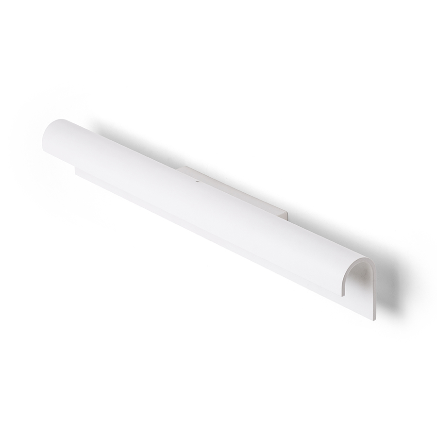 Aplica de baie din aluminiu solid lacuit cu LED incorporat in forma de unda, MARAIS 53 de perete alb 230V 18W IP44 3000K