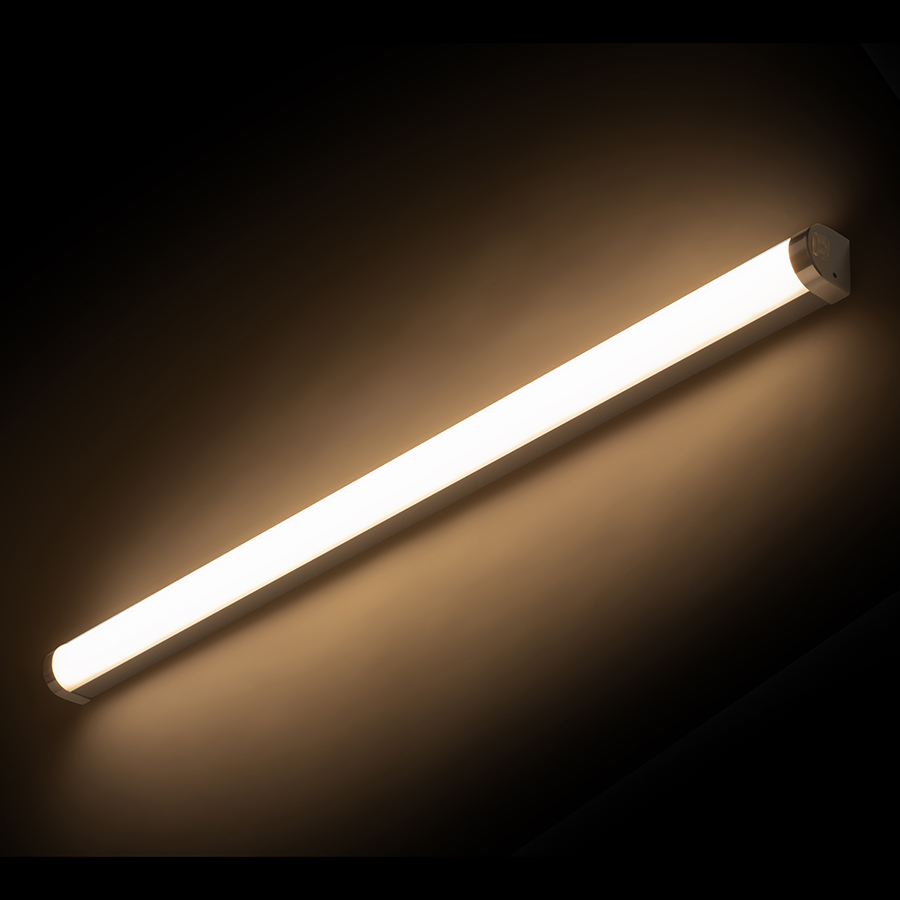 Aplica liniara cu LED-uri cu intrerupator acoperit, TONIC 90 de perete crom 230V LED 20W IP44 3000K