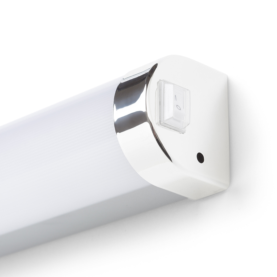 Aplica liniara cu LED-uri cu intrerupator acoperit, TONIC 90 de perete crom 230V LED 20W IP44 3000K