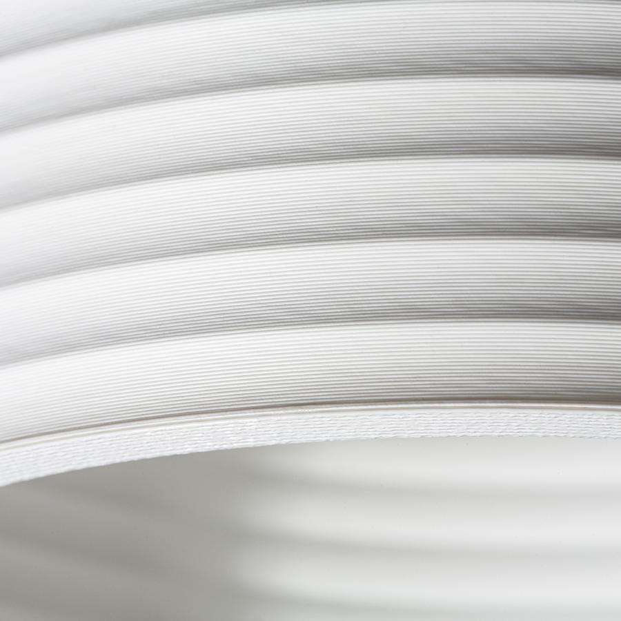 O lampă de perete creată prin imprimare 3D, CALLUM RR4 250 alb Eco PLA 230V LED E27 15W