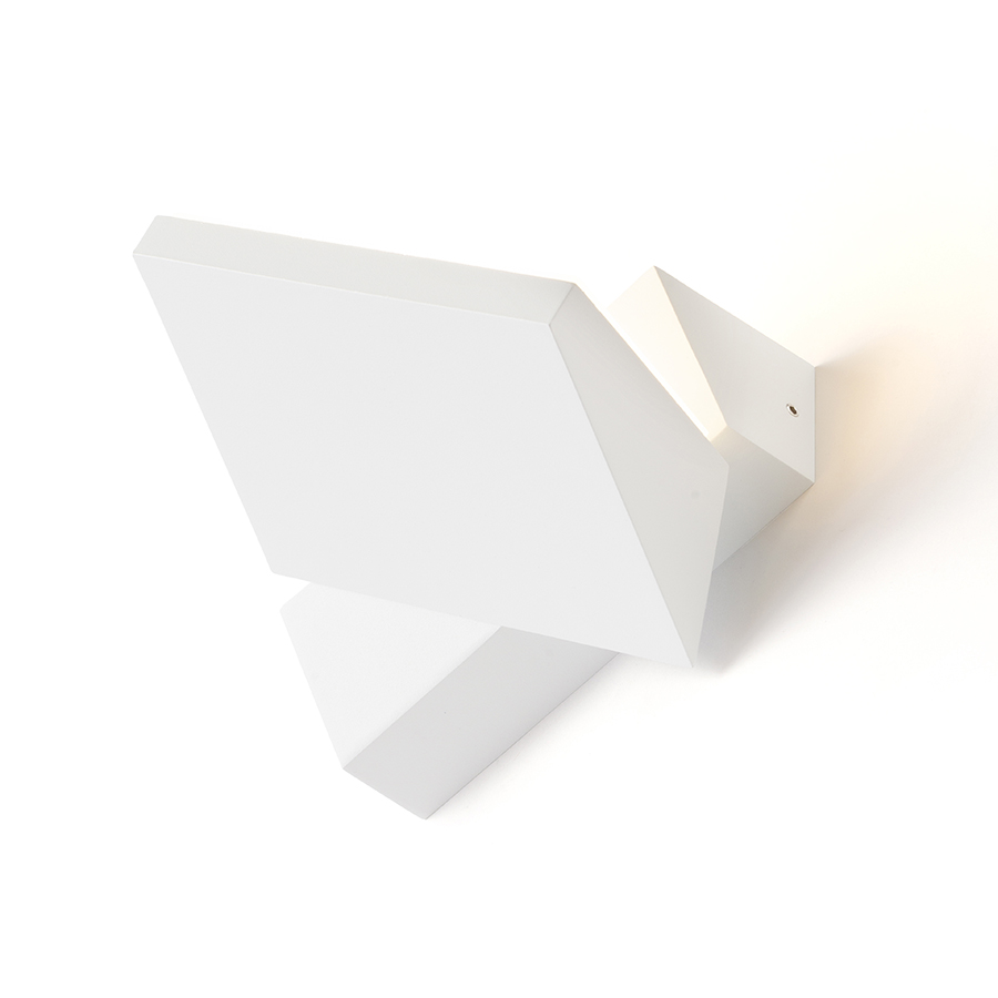 Aplica de exterior din aluminiu cu sursă de lumină LED încorporată care poate fi rotită pentru, TWIST de perete alb 230V 12W IP65 3000K