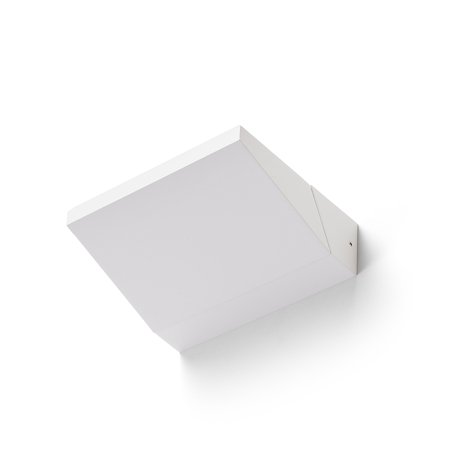Aplica de exterior din aluminiu cu sursă de lumină LED încorporată care poate fi rotită pentru, TWIST de perete alb 230V 12W IP65 3000K