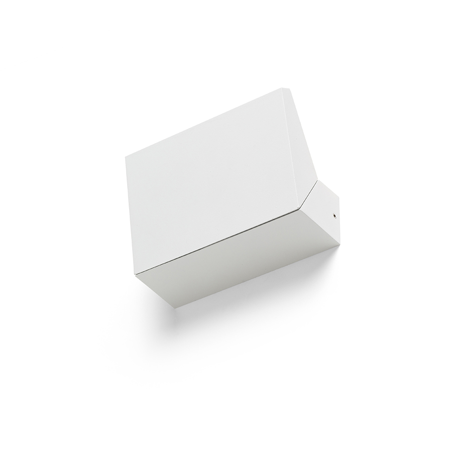 Aplica de exterior din aluminiu cu sursă de lumină LED încorporată care poate fi rotită pentru, TWIST de perete alb 230V 12W IP65 3000K