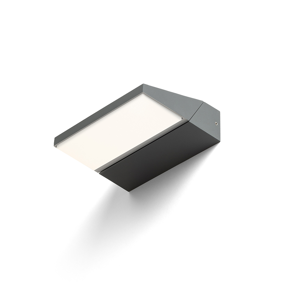 Aplica de exterior din aluminiu cu sursă de lumină LED încorporată care poate fi rotită pentru, TWIST de perete antracit 230V 12W IP65 3000K
