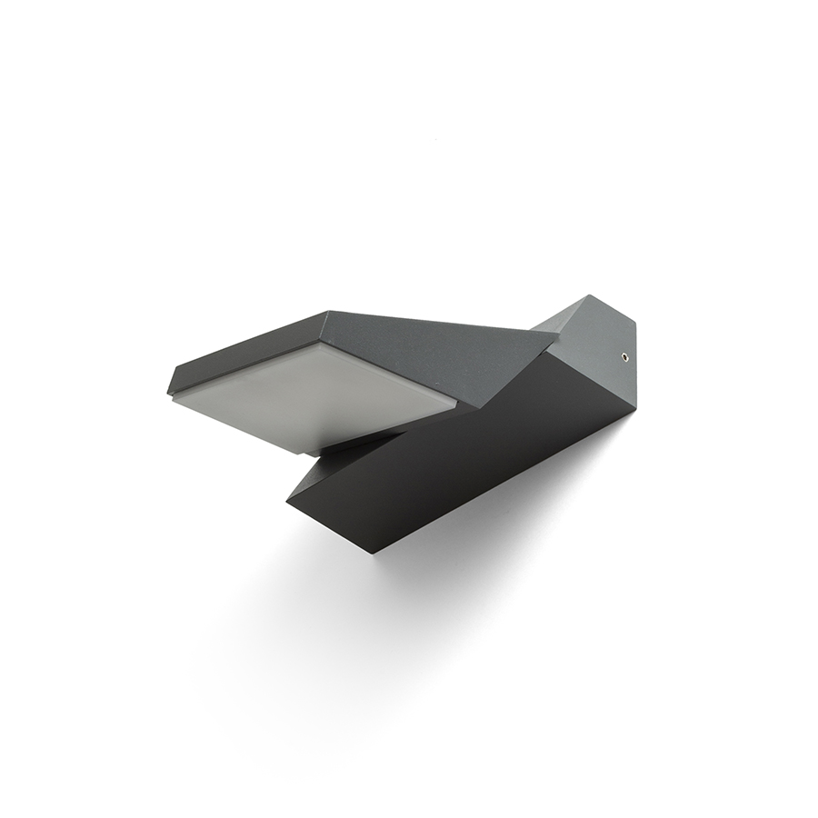 Aplica de exterior din aluminiu cu sursă de lumină LED încorporată care poate fi rotită pentru, TWIST de perete antracit 230V 12W IP65 3000K