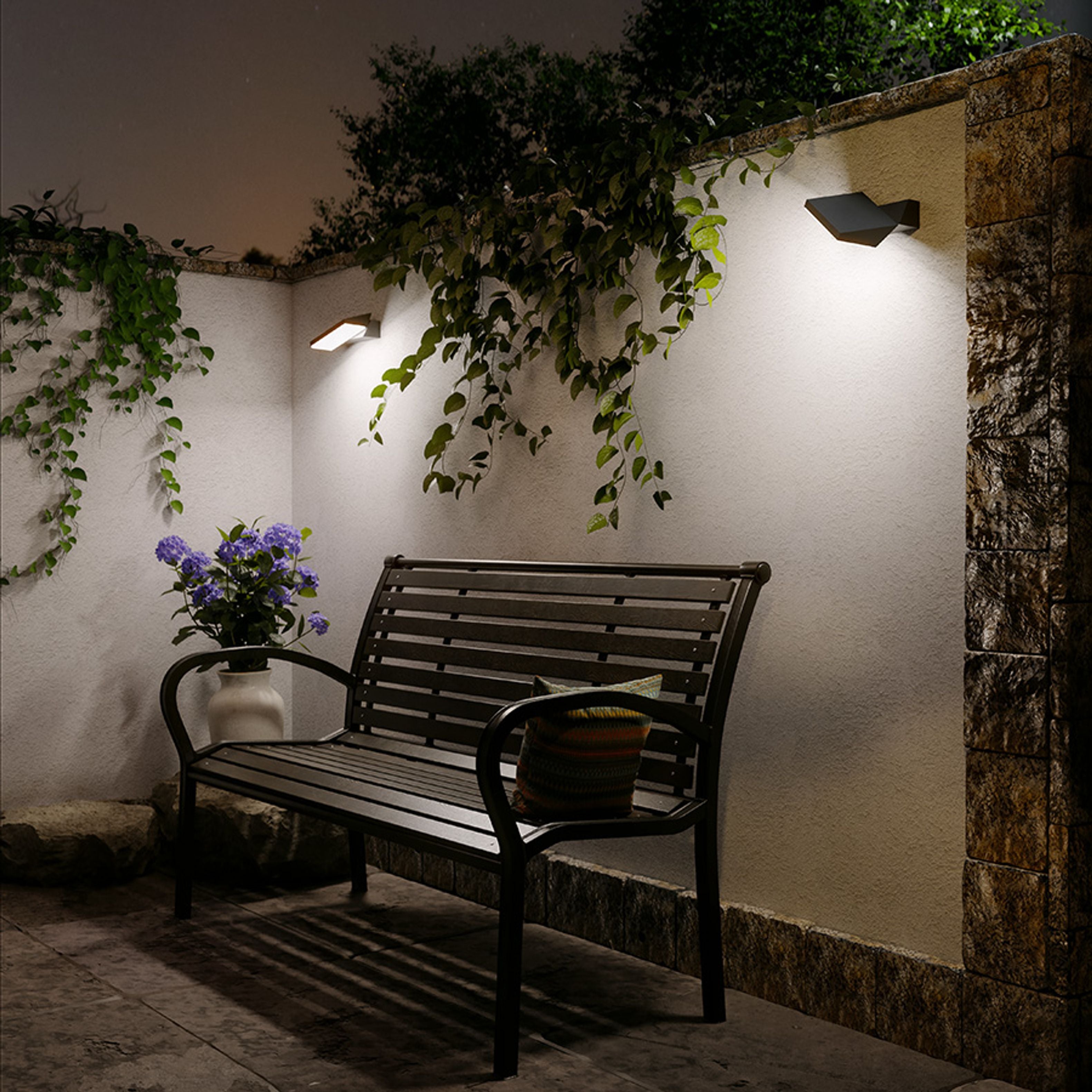 Aplica de exterior din aluminiu cu sursă de lumină LED încorporată care poate fi rotită pentru, TWIST de perete antracit 230V 12W IP65 3000K