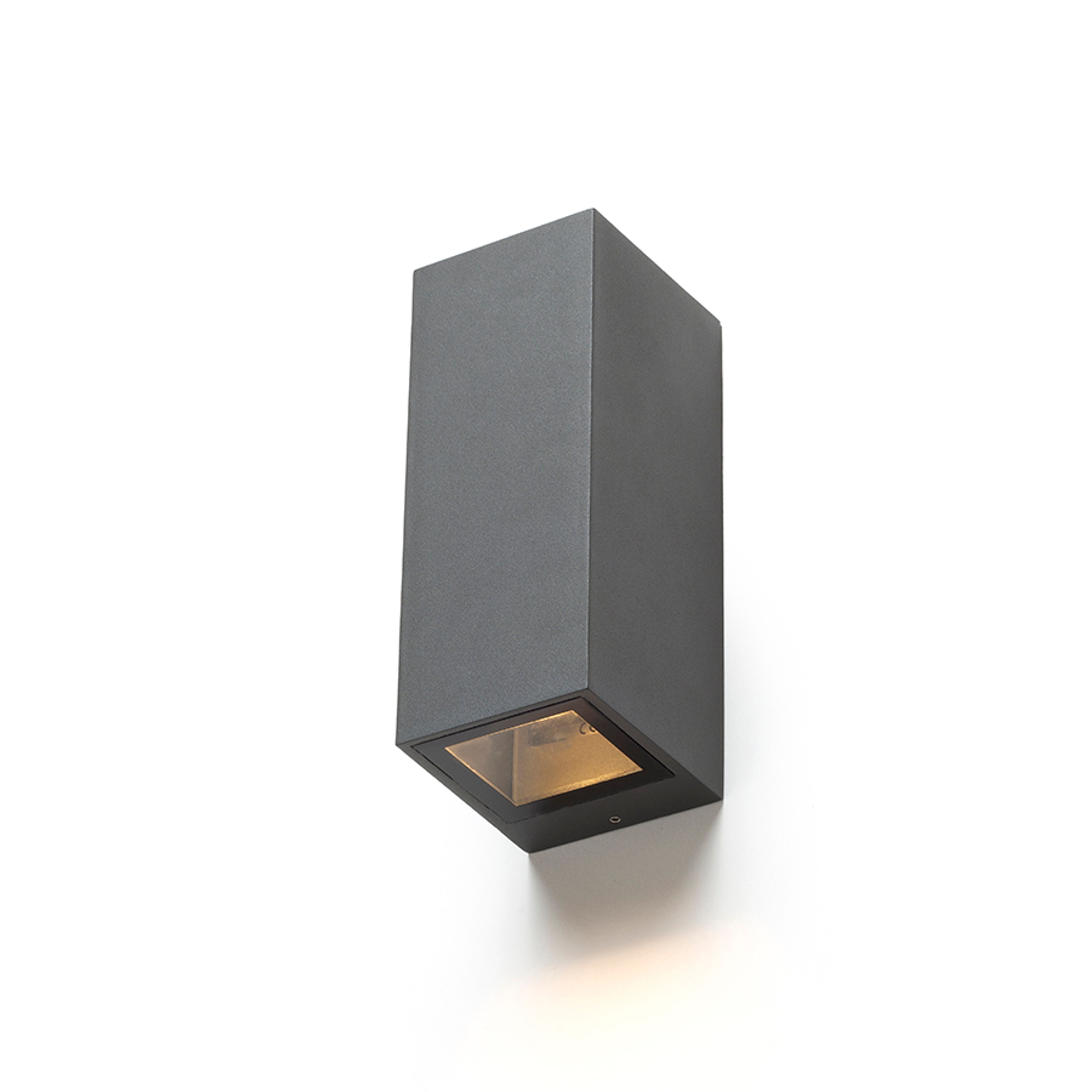 Aplica de exterior SUS / JOS din aluminiu cu două prize GU10 pentru surse de lumină LED, DESMOND II de perete antracit 230V 2x35W IP44