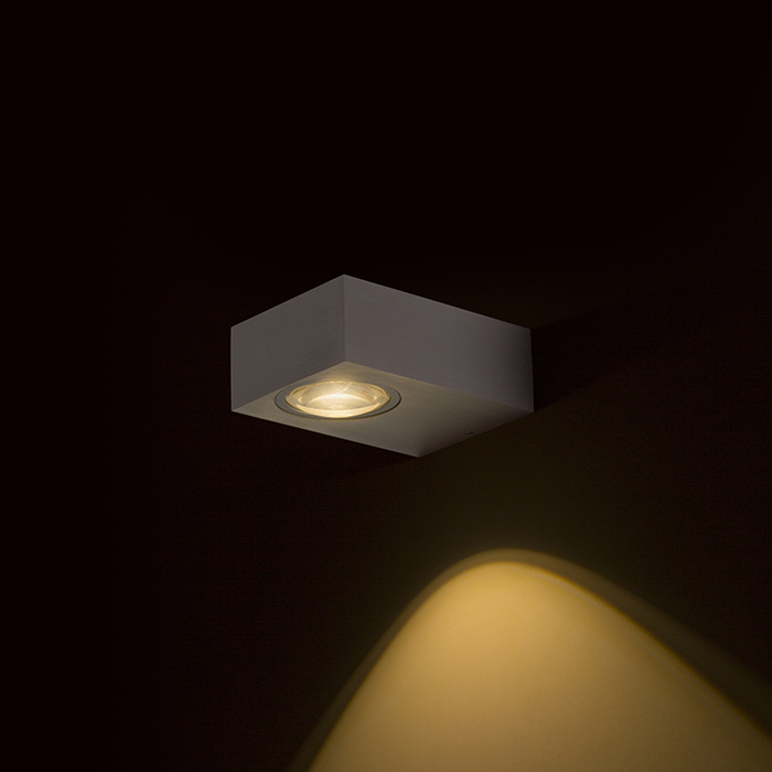 Aplica de perete cu LED integrat, potrivita pentru uz exterior si interior, KORSO I aluminiu 230V 5W 120° IP54 3000K