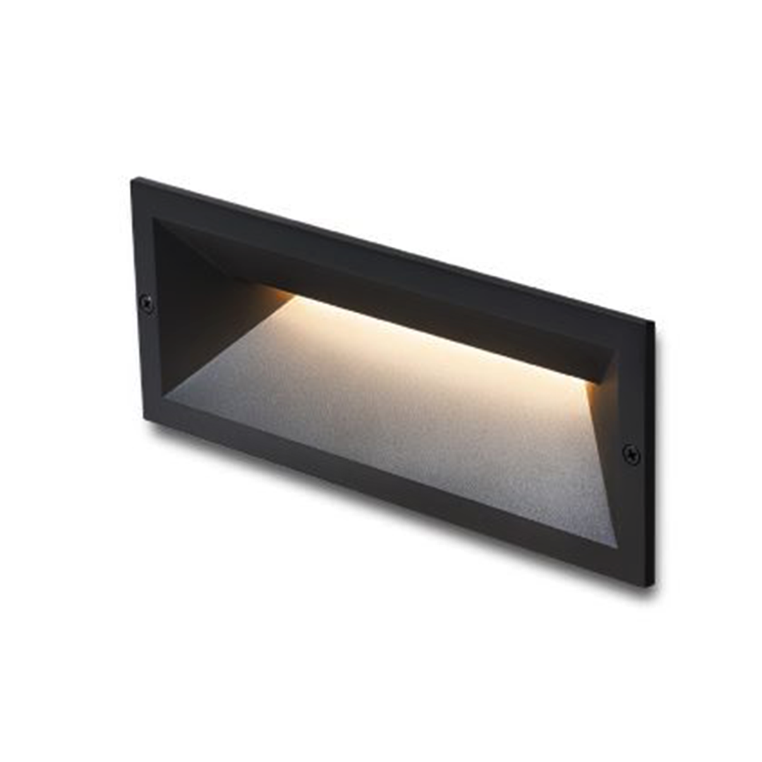 Aplica de perete încastrată pentru exterior pentru iluminarea căii, RAGG alb 230V LED 12W IP65 3000K