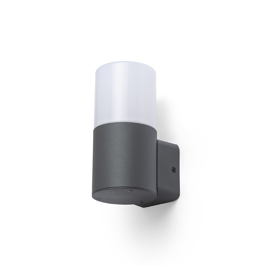 Aplica de perete pentru exterior cu o nuanță de culoare opal și priză E27 pentru surse de lumină LED, BONNIE antracit 230V 11W IP44