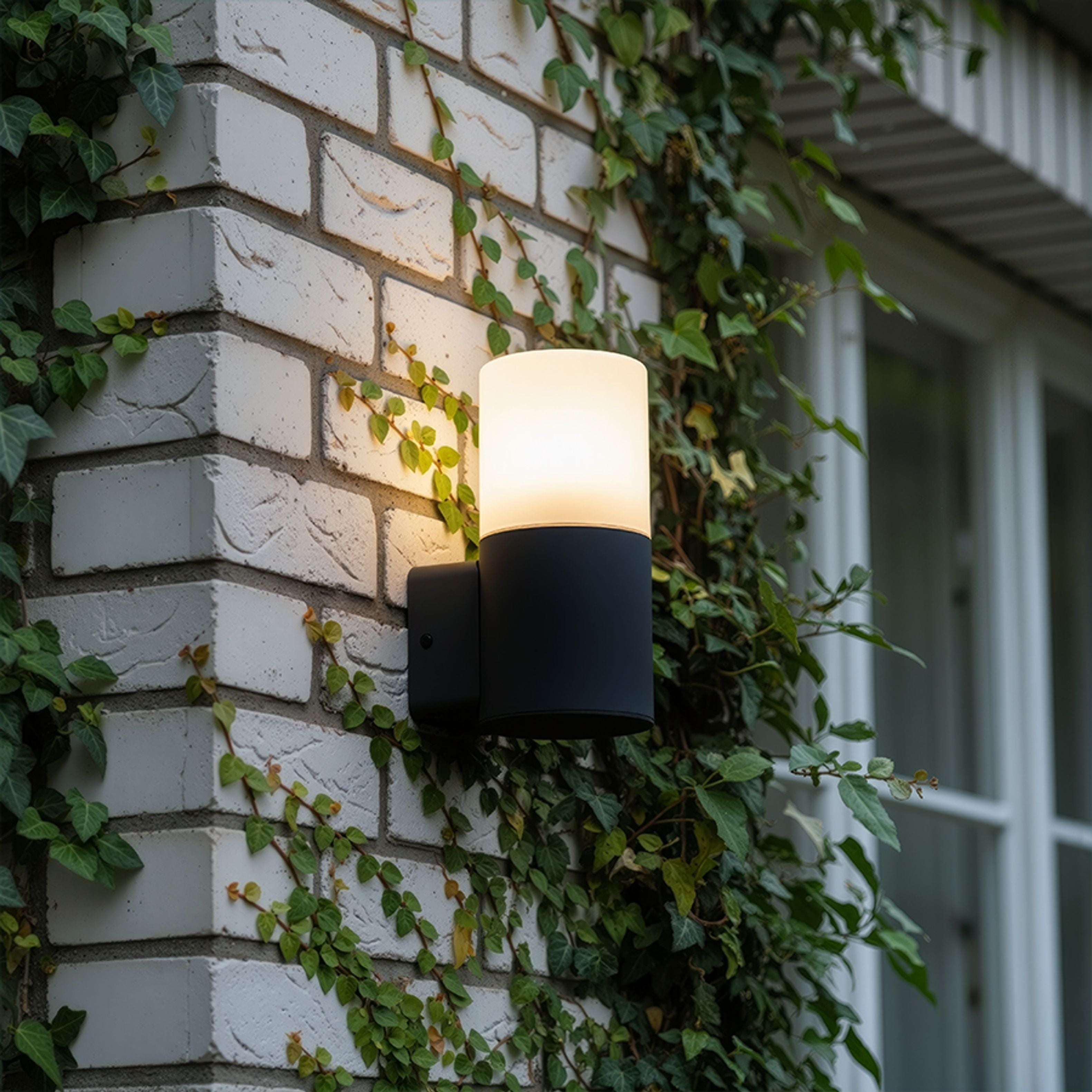 Aplica de perete pentru exterior cu o nuanță de culoare opal și priză E27 pentru surse de lumină LED, BONNIE antracit 230V 11W IP44
