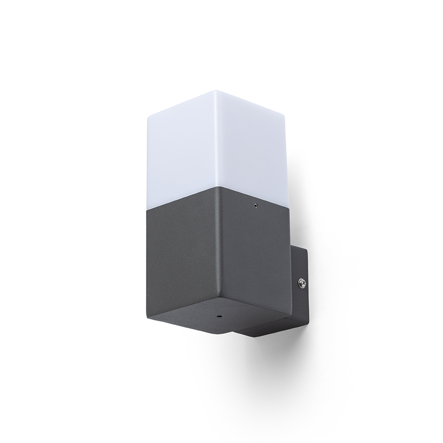 Aplica de perete pentru exterior cu o nuanță de culoare opal și priză E27 pentru surse de lumină LED, CLYDE antracit 230V 11W IP44