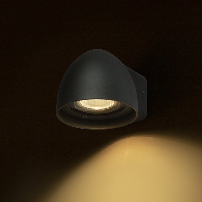 Aplica de perete pentru surse de lumina GU10, BOURDON antracit 230V LED 8W IP54