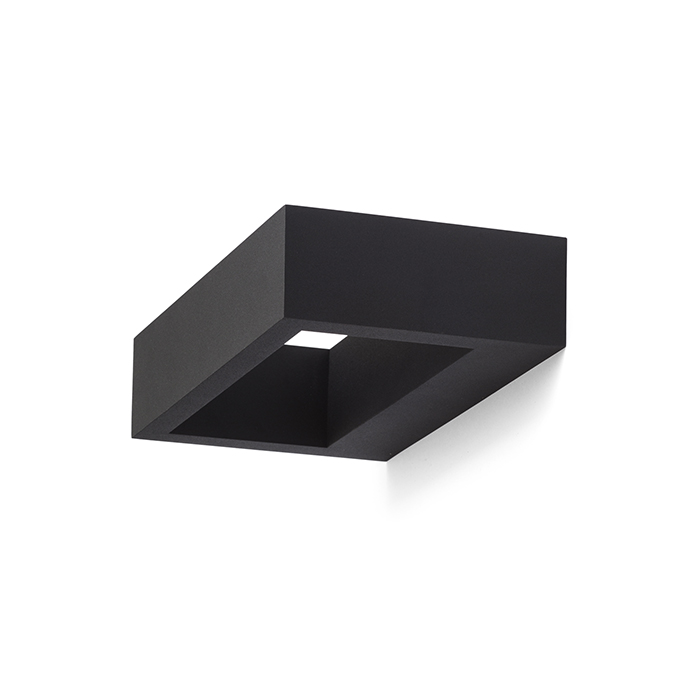 Aplica de perete unghiulara cu LED integrat pentru iluminare SUS / JOS, NEMAN negru 230V 10W 3000K