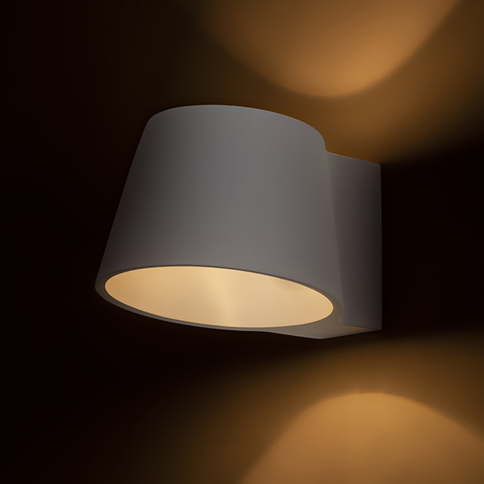 Aplică din ipsos pentru surse de lumină E14 de perete BENITA, rigips, 230V, LED, 7W