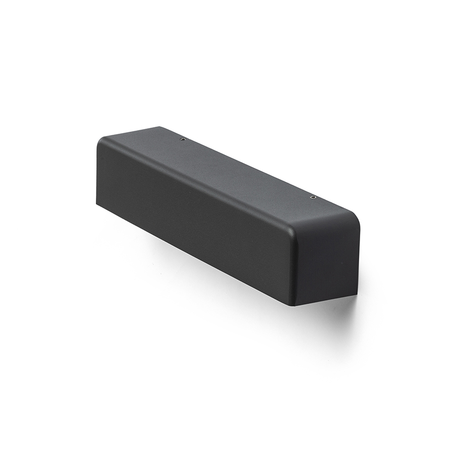 Aplica dreptunghiulară cu LED încorporat pentru iluminare asimetrică în jos, SAMPO de perete antracit 230V 9W IP65 3000K