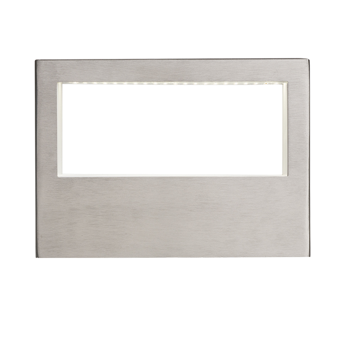 Aplică dreptunghiulară din oțel inoxidabil pentru iluminare indirectă, CHLOE de perete oţel 230V LED 9W IP65 3000K