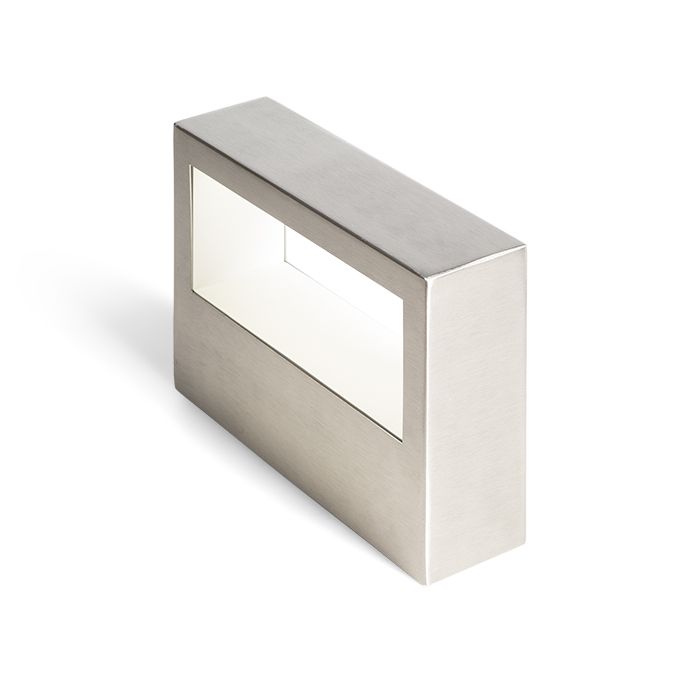 Aplică dreptunghiulară din oțel inoxidabil pentru iluminare indirectă, CHLOE de perete oţel 230V LED 9W IP65 3000K