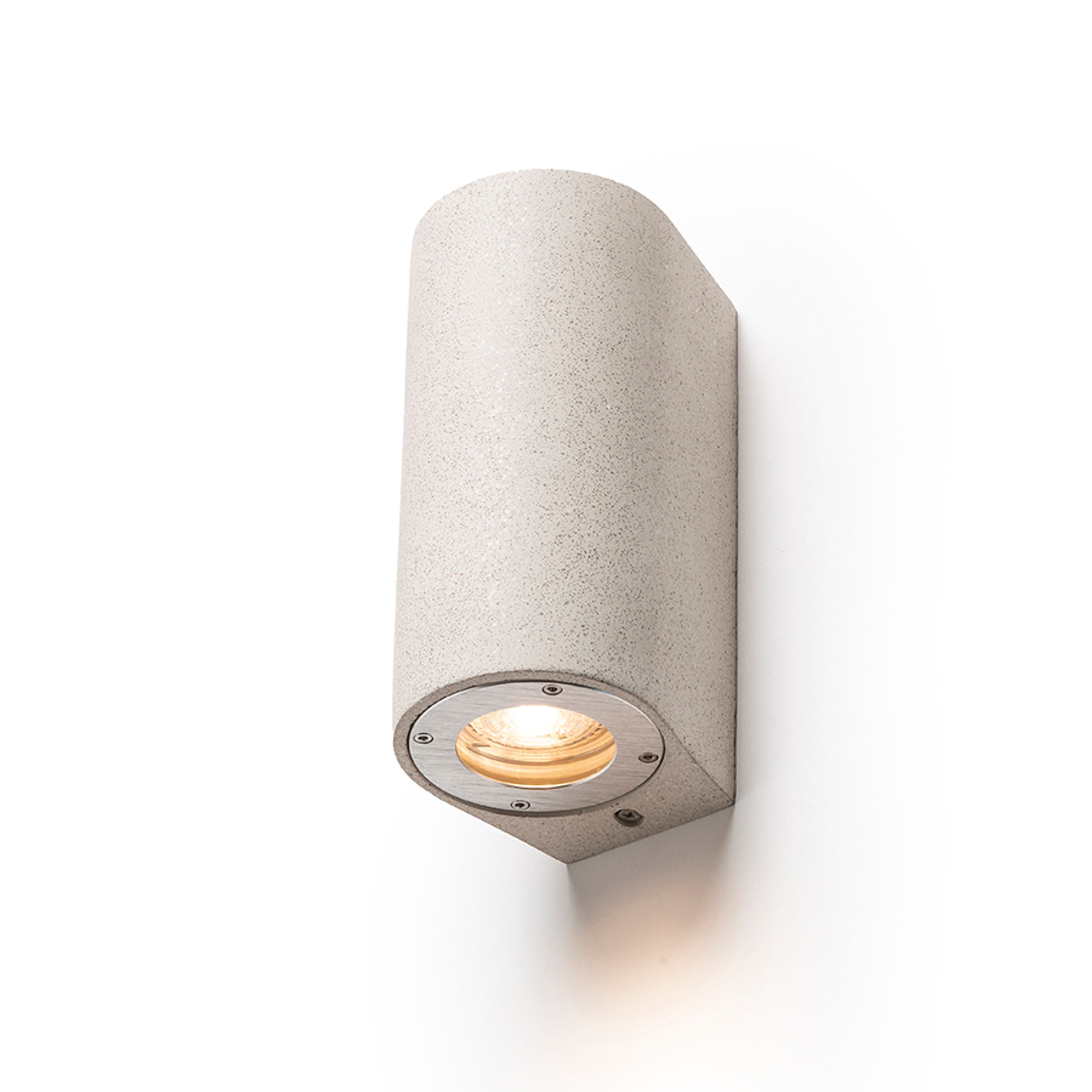 Aplică de perete pentru exterior și interior din beton cu decor granit bej GRANITA II GU10 230V 2x5W IP65