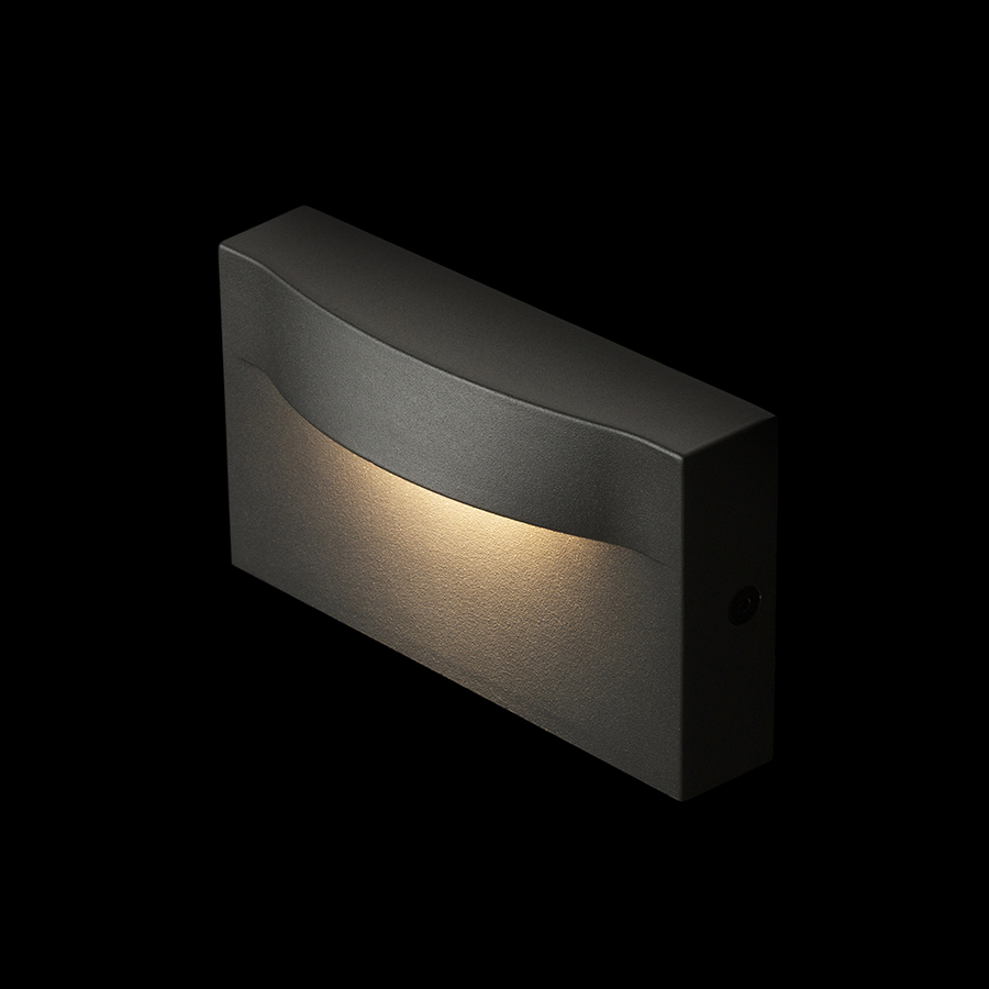 Lampa alungita din aluminiu cu LED incorporat, potrivita pentru iluminarea căilor si a treptelor, BOBO RC de perete antracit 230V 8W IP65 3000K