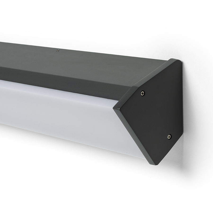 Aplica de exterior din aluminiu masiv cu LED incorporat, SANTOS 90 de perete antracit 230V 50W IP65 3000K