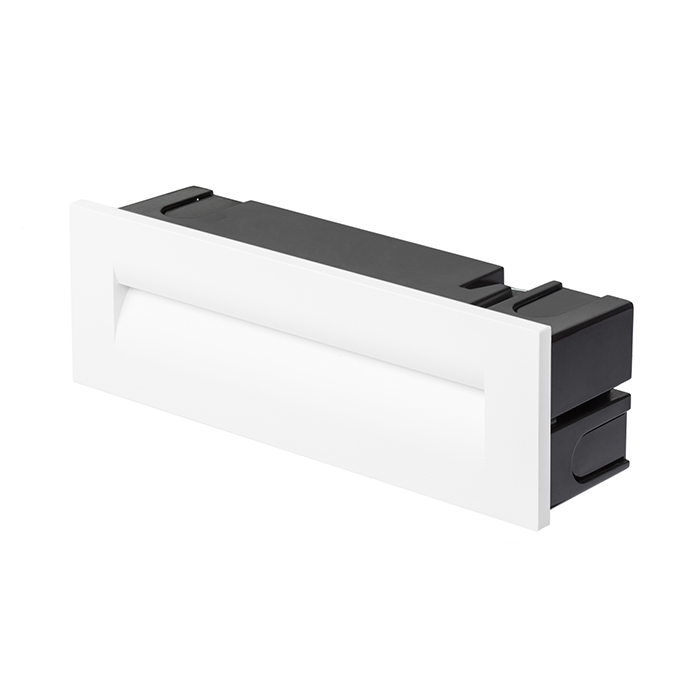 Aplică încasabilă de perete cu LED integrat pentru utilizare în interior și exterior încastrat RASQ, alb, 230V, 8.5W, IP65, 3000K