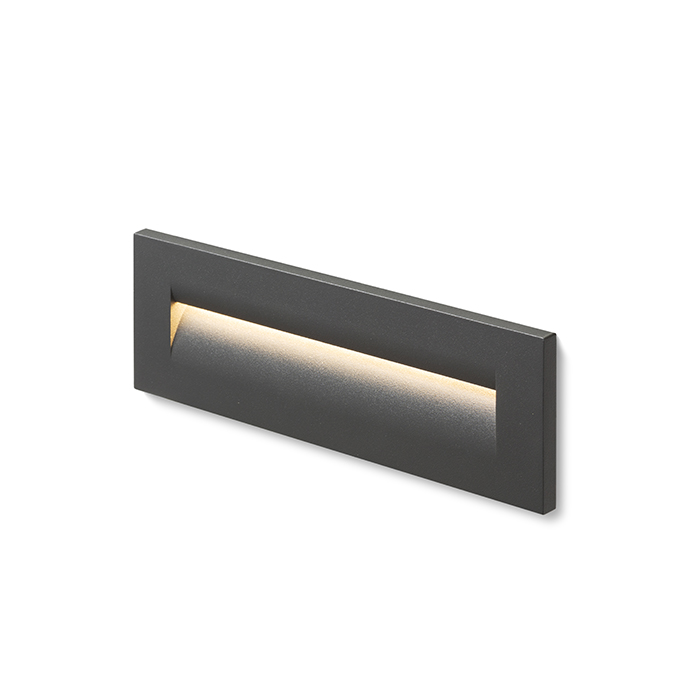 Aplică încasabilă de perete cu LED integrat pentru utilizare în interior și exterior, RASQ încastrat în antracit 230V 8.5W IP65 3000K