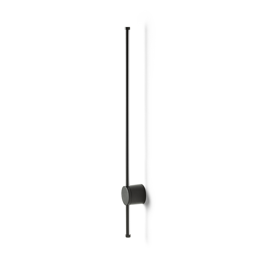 Aplică subțire LED de perete cu montare asimetrică pentru iluminare indirectă folosind reflexia pe, BEEM 80 negru-gri acrilic mat 230V 14W 120° IP54 3000K