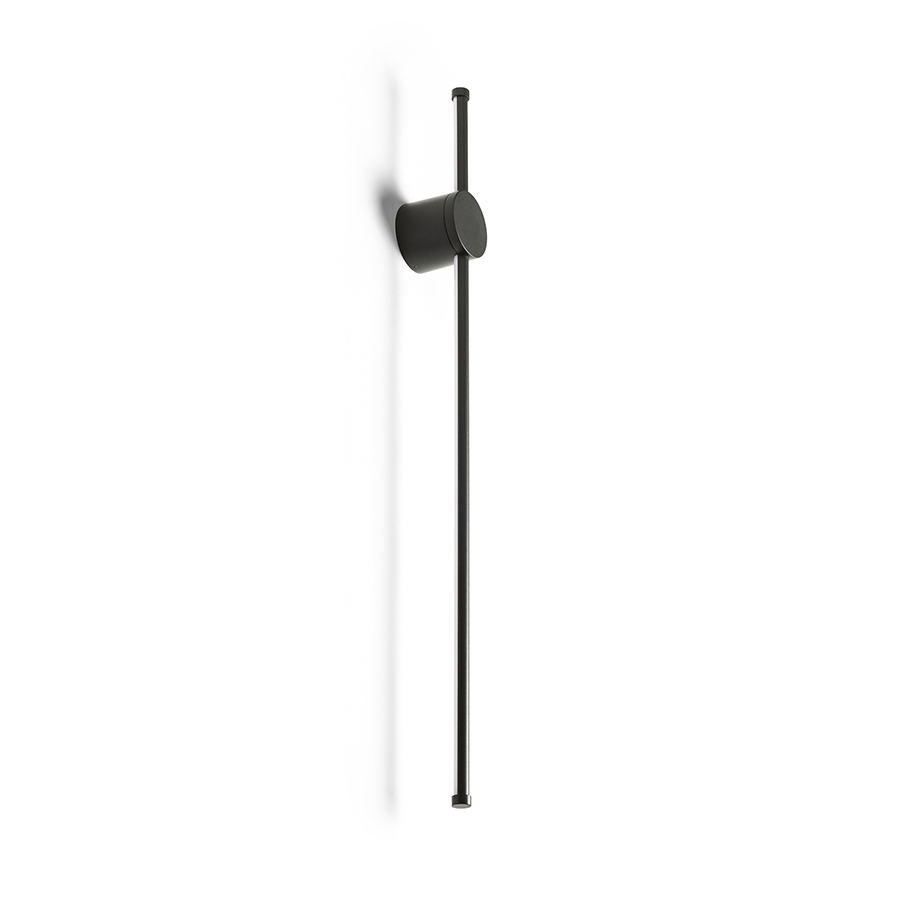 Aplică subțire LED de perete cu montare asimetrică pentru iluminare indirectă folosind reflexia pe, BEEM 80 negru-gri acrilic mat 230V 14W 120° IP54 3000K