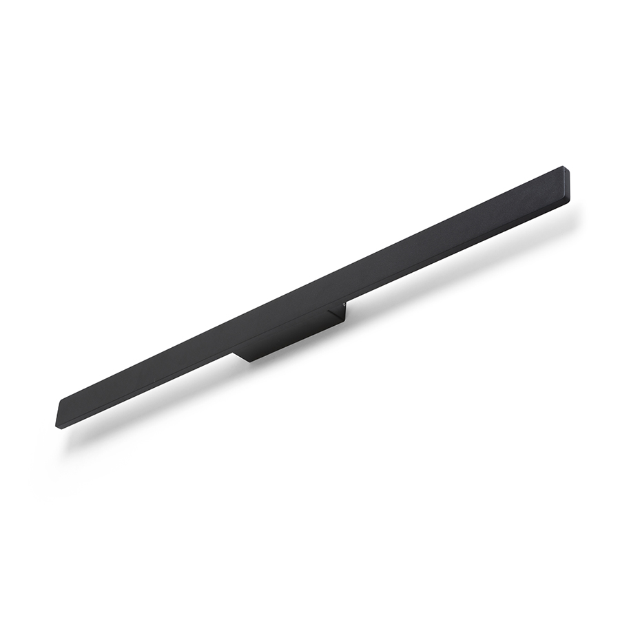 Lampa LED alungită pentru utilizare in exterior, cu optiuni pentru instalare pe tavan sau pe perete, BONAREA 104 de negru acril satinat 230V 18W 120° IP54 3000K