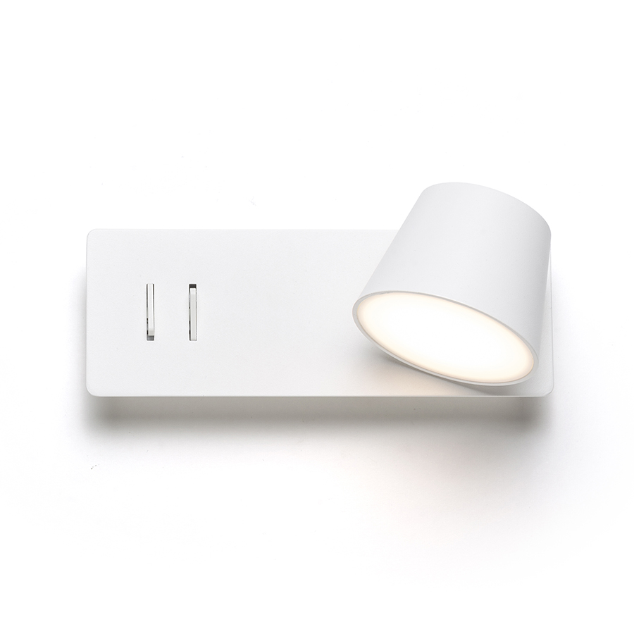 Lampa de perete cu LED incorporat si reflector rotativ, asigurand iluminare indirecta intr-o, AMADEUS cu din spate alb 230V 4+6W 3000K