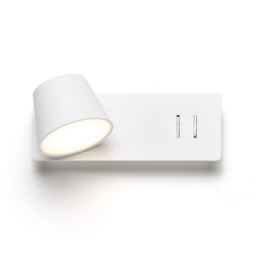 Lampa de perete cu LED incorporat si reflector rotativ, asigurand iluminare indirecta intr-o, AMADEUS cu din spate alb 230V 4+6W 3000K