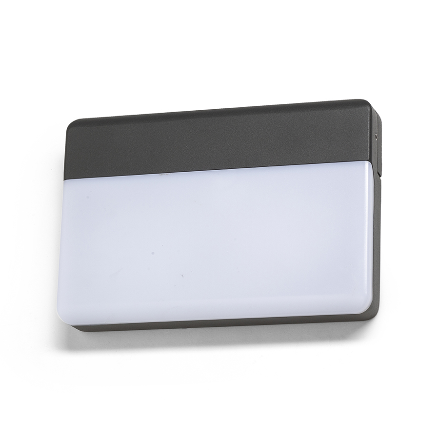 Aplică LED plată de perete pentru exterior, potrivită pentru iluminarea intrărilor, holurilor sau, GAVIN antracit acrilic mat 230V 13W IP65 3000K
