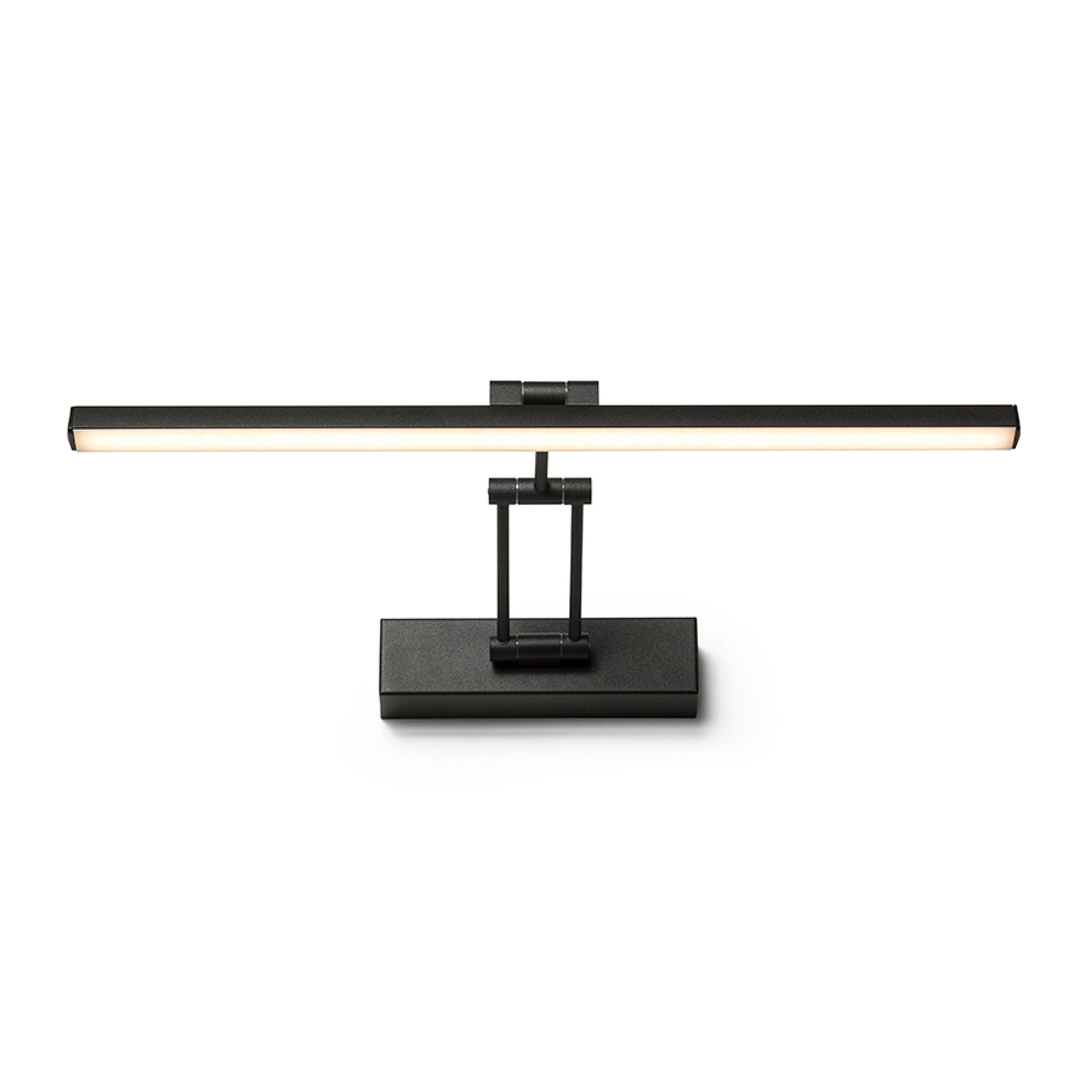 Aplica de perete LED liniara din plastic cu brat dublu reglabil, FRIDA 46 negru mat 230V 8W 3000K