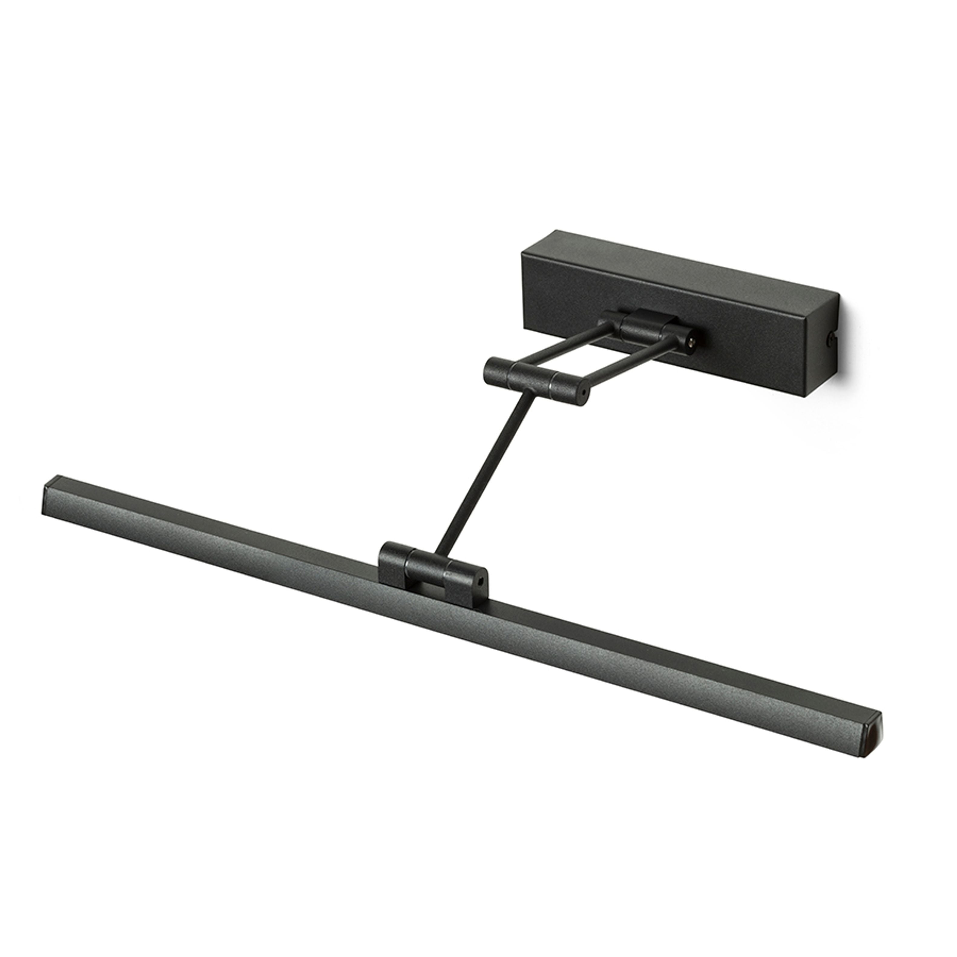 Aplica de perete LED liniara din plastic cu brat dublu reglabil, FRIDA 46 negru mat 230V 8W 3000K