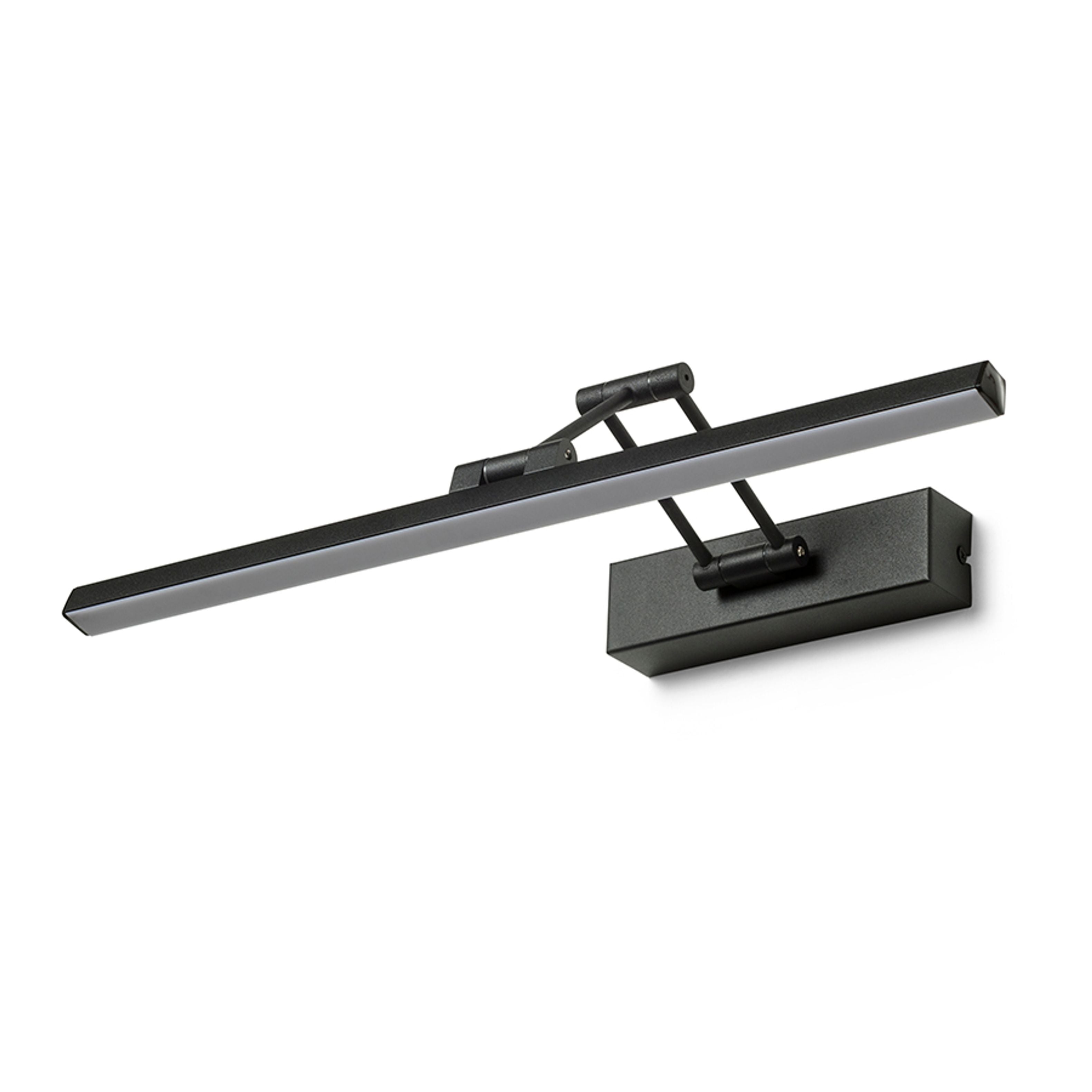 Aplica de perete LED liniara din plastic cu brat dublu reglabil, FRIDA 46 negru mat 230V 8W 3000K