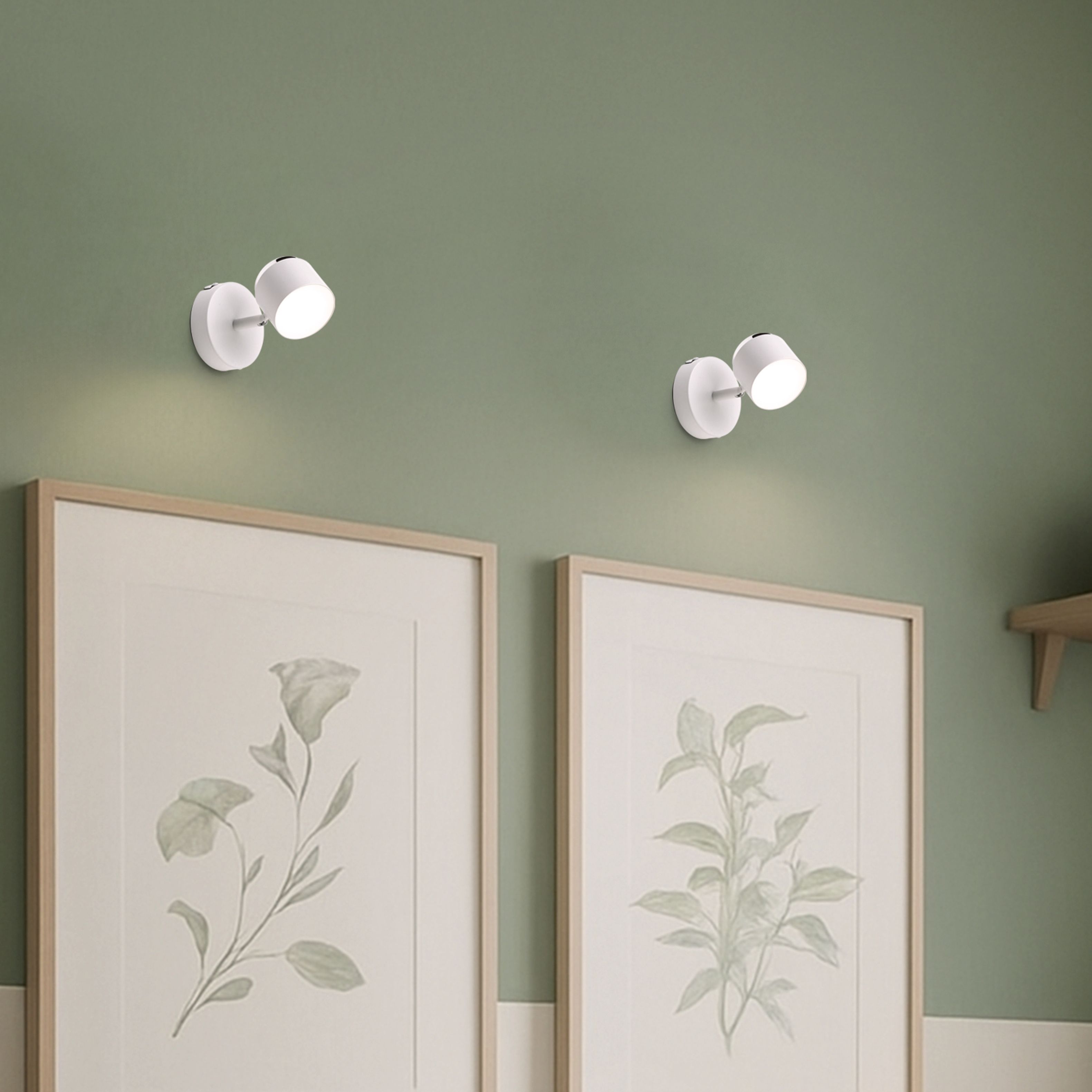 Aplica cu LED-uri cu functie de inclinare si un difuzor laptos pentru o iluminare moale si uniforma, NOVA I de perete alb crom/acrilic mat 230V LED 4.2W 3000K