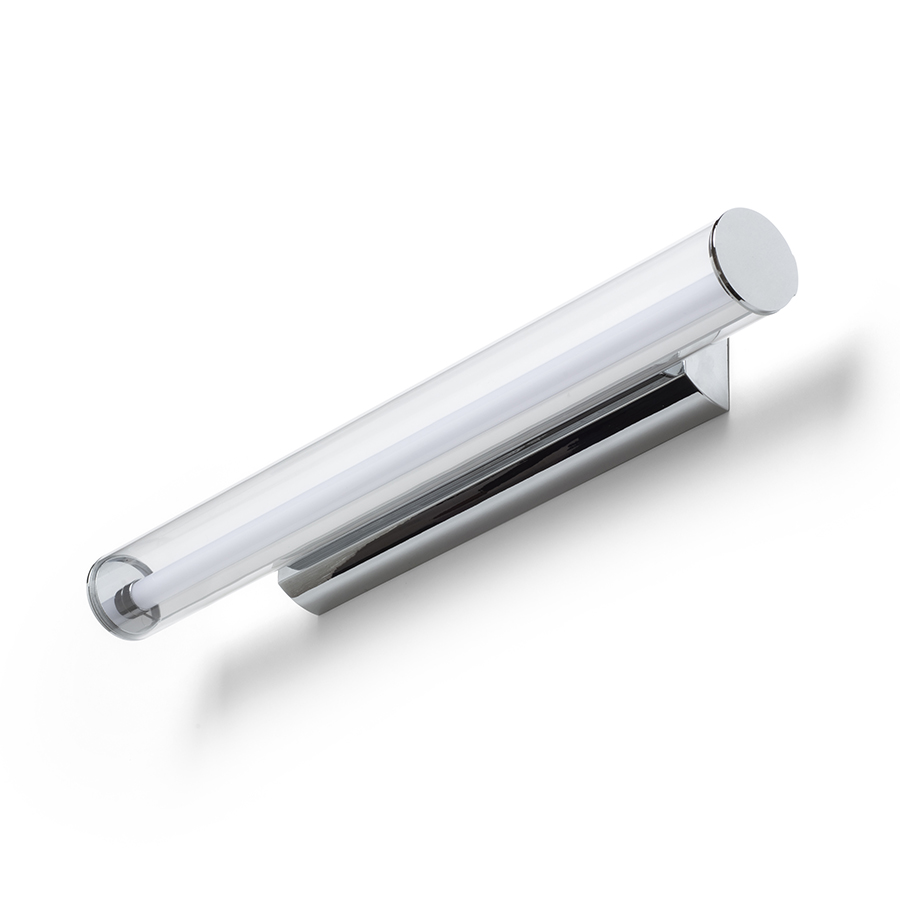 Corp de iluminat LED montat pe suprafață, cu capac acrilic transparent pe o bază cromata, RIVIER LED 59 de perete crom/acrilic 230V 12W 3000K