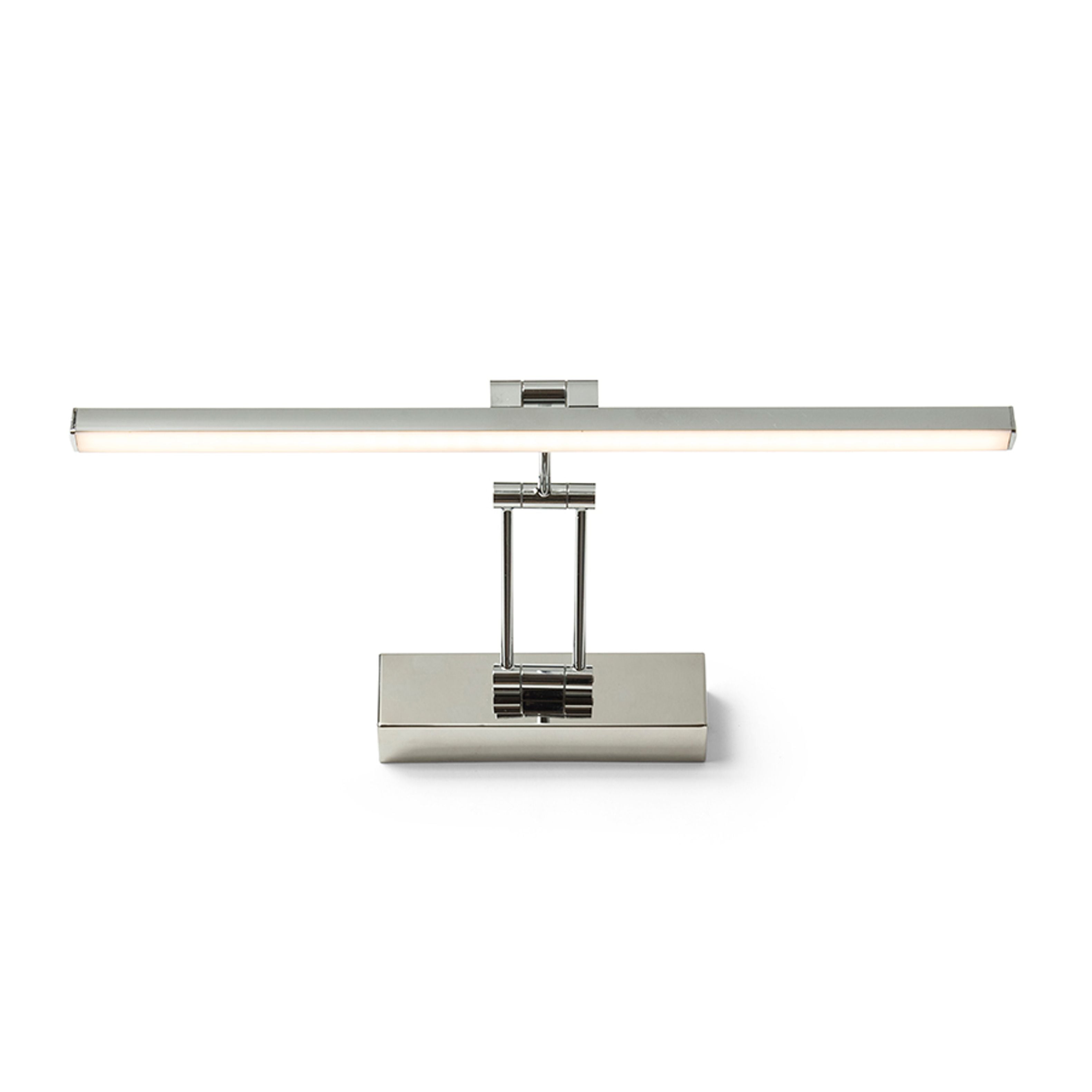 Aplica de perete LED liniara din plastic cu brat dublu reglabil, FRIDA 46 crom 230V 8W 3000K