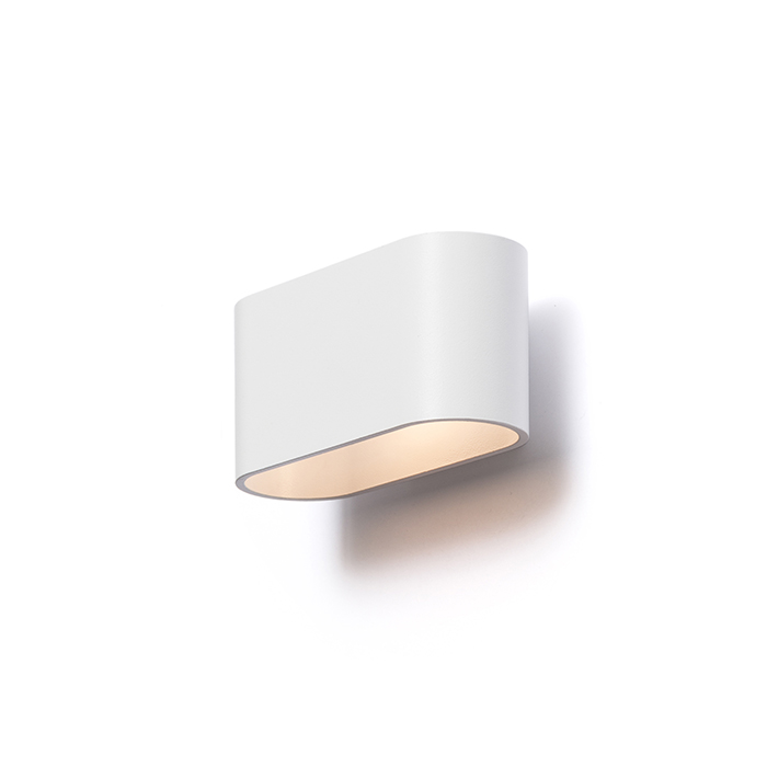 Aplica metalică alungită cu iluminare SUS / JOS si fasung G9, MARIO alb mat 230V LED G9 5W