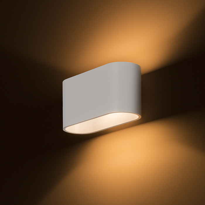 Aplica metalică alungită cu iluminare SUS / JOS si fasung G9 MARIO, alb, mat, 230V, LED, G9, 5W