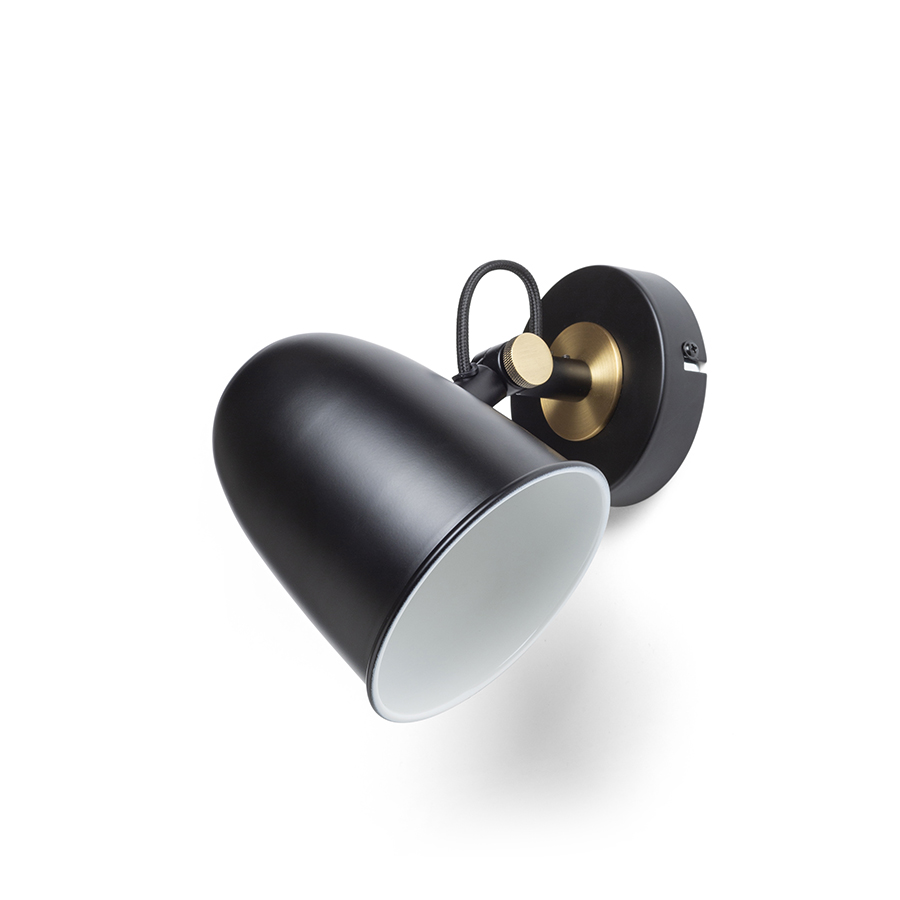 Aplica de perete metalică cu reflector basculant pentru surse LED cu soclu E14, DANNY de alb nichel mat 230V 5W