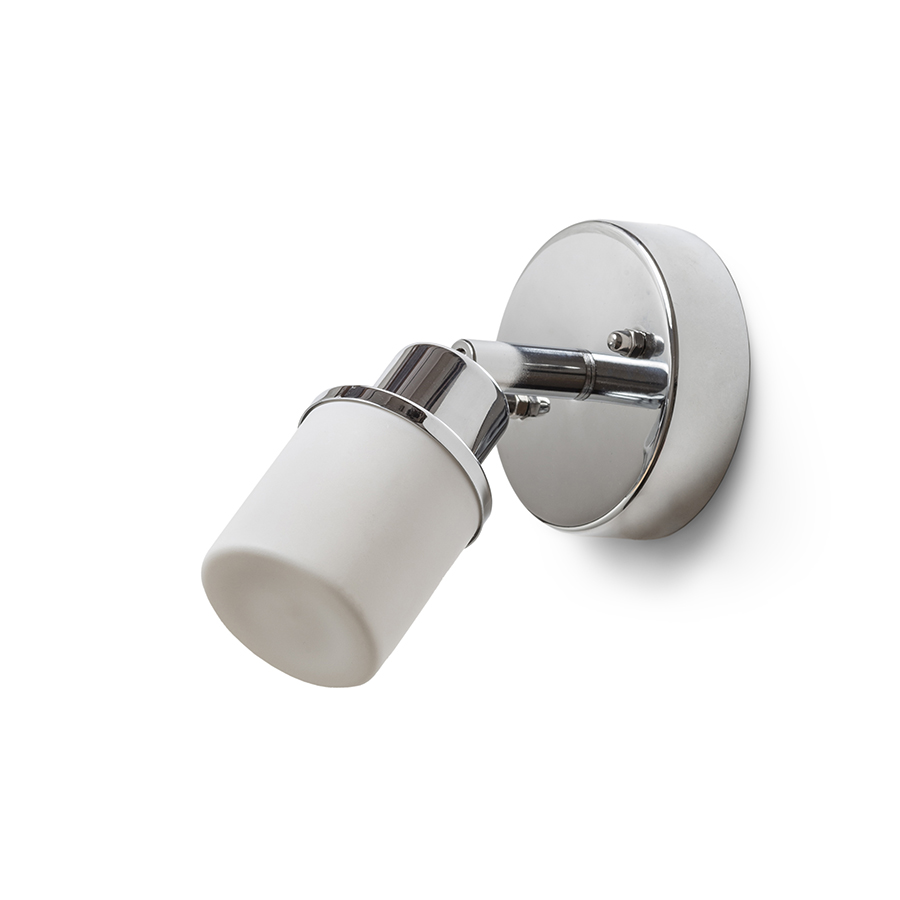 Aplica sau lampă de perete din sticlă de culoare opal pe baza cromată, LINN I opal/crom 230V LED G9 3W IP44