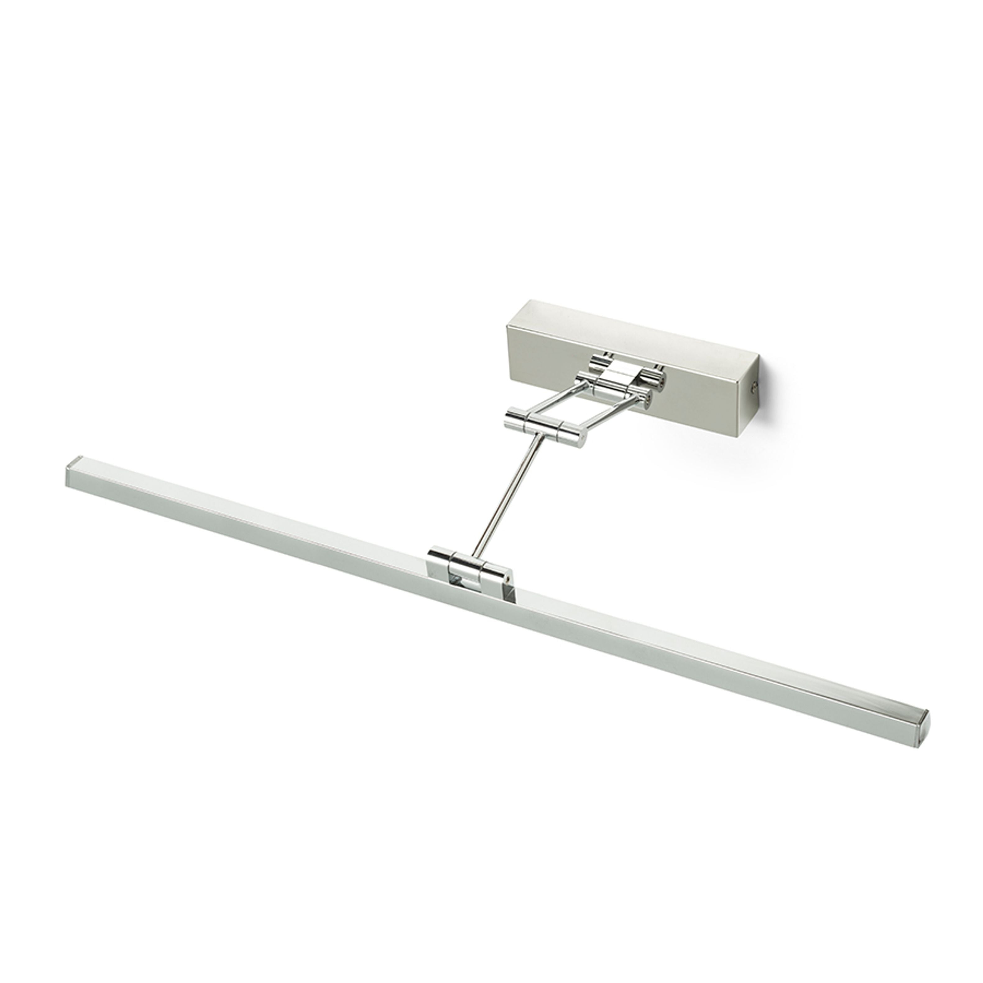 Aplica de perete LED liniara din plastic cu brat dublu reglabil, FRIDA 60 crom 230V 12W 3000K